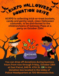 KCKPD Halloween Drive: Costume Giveaway Party @ KCKPD | Kansas City | Kansas | United States